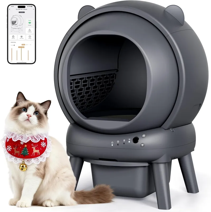 Vivirata Automatic Litter Box, Grey