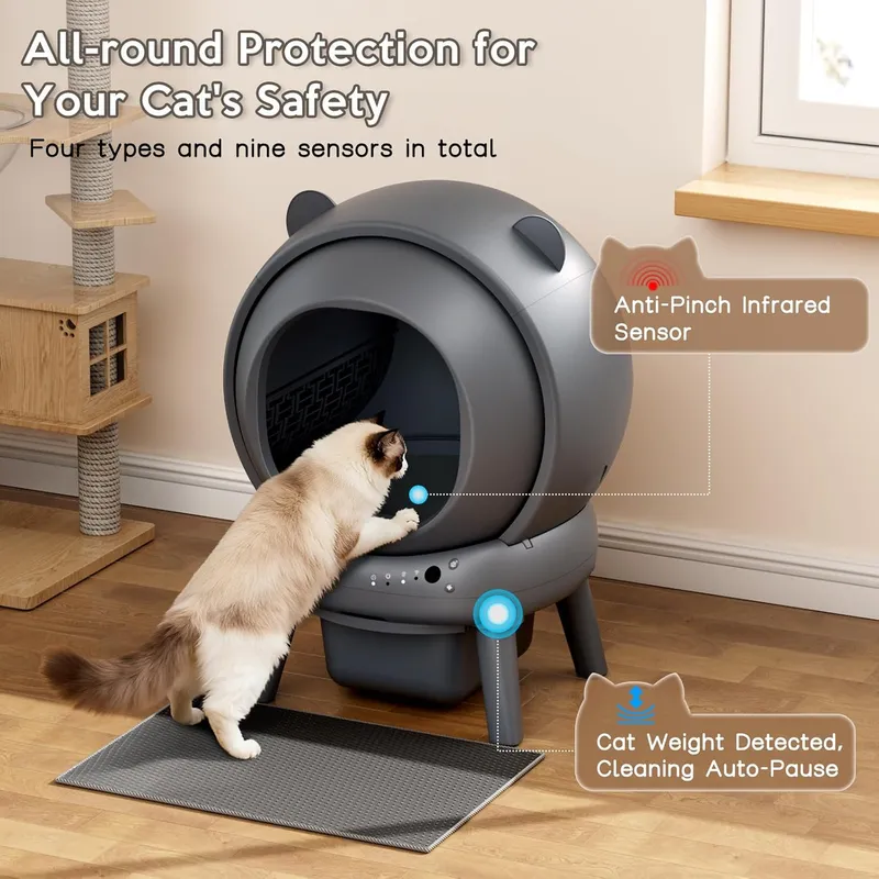 Vivirata Self Cleaning Litter Box, Grey